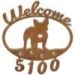 601308 - French Bulldog Puppy Custom Metal Welcome Sign with Address Numbers