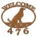 601310 - Golden Retriever Dog Custom Metal Welcome Sign with Address Numbers