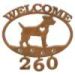 601312 - Jack Russell Terrier Custom Metal Welcome Sign with Address Numbers