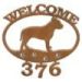 601314 - American Pitbull Custom Metal Welcome Sign with Address Numbers