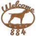 601315 - German Shorthaired Pointer Custom Metal Welcome Sign with Address Numbers