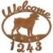 601318 - Rottweiler Dog Custom Metal Welcome Sign with Address Numbers