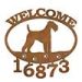 601325 - Airedale Puppy Custom Metal Welcome Sign with Address Numbers