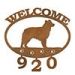 601328 - Australian Shepherd Puppy Custom Metal Welcome Sign with Address Numbers