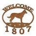 601329 - Belgian Malinois Puppy Custom Metal Welcome Sign with Address Numbers