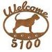 601332 - Bloodhound Puppy Custom Metal Welcome Sign with Address Numbers