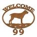 601337 - Cane Corso Puppy Custom Metal Welcome Sign with Address Numbers