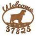 601340 - Cocker Spaniel Puppy Custom Metal Welcome Sign with Address Numbers