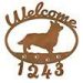 601342 - Pembroke Welsh Corgi Puppy Custom Metal Welcome Sign with Address Numbers