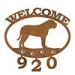 601348 - Mastiff Puppy Custom Metal Welcome Sign with Address Numbers