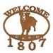601349 - Miniature American Shepherd Puppy Custom Metal Welcome Sign with Address Numbers