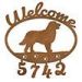 601350 - Newfoundland Puppy Custom Metal Welcome Sign with Address Numbers