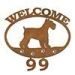 601357 - Schnauzer Puppy Custom Metal Welcome Sign with Address Numbers