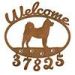 601360 - Shiba Inu Puppy Custom Metal Welcome Sign with Address Numbers
