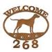 601363 - Vizsla Puppy Custom Metal Welcome Sign with Address Numbers