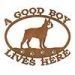 601434 - Boston Terrier Puppy Metal Custom Two-Word Sign
