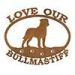 601436 - Bullmastiff Puppy Metal Custom Two-Word Sign