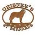 601455 - Saint Bernard Puppy Metal Custom Two-Word Sign