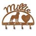 601536 - 18in Bull Mastiff Dog Personalized Dog Leash Wall Hooks