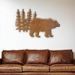602004 - 44in Bear and Trees Metal Wall Art