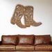 602005 - 44in Leather Boots Metal Wall Art
