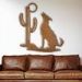 602011 - 44in Midnight Coyote Metal Wall Art