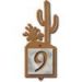 605041 - Cactus Motif One-Number Metal Address Sign