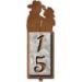 605082 - Cowboy and Cowgirl Motif One-Number Metal Address Sign
