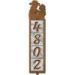 605084 - Cowboy and Cowgirl Motif One-Number Metal Address Sign