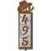 605333 - Hat and Horseshoes Motif One-Number Metal Address Sign