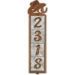 605334 - Hat and Horseshoes Motif One-Number Metal Address Sign