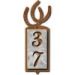 605342 - Horseshoes Motif One-Number Metal Address Sign