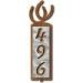605343 - Horseshoes Motif One-Number Metal Address Sign