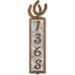 605344 - Horseshoes Motif One-Number Metal Address Sign