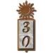 605402 - Sun Motif One-Number Metal Address Sign