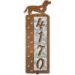606184 - Dachshund Motif One-Number Metal Address Sign