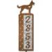 606224 - German Shepherd Motif One-Number Metal Address Sign