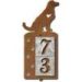 606232 - Golden Retriever Motif One-Number Metal Address Sign