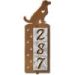 606233 - Golden Retriever Motif One-Number Metal Address Sign