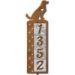 606234 - Golden Retriever Motif One-Number Metal Address Sign
