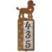 606293 - Poodle Motif One-Number Metal Address Sign