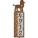 606294 - Poodle Motif One-Number Metal Address Sign