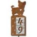 606322 - Yorkshire Terrier Motif One-Number Metal Address Sign