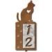 606362 - Cat Prints Motif One-Number Metal Address Sign