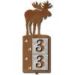606382 - Moose Tracks Motif One-Number Metal Address Sign