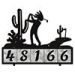 607135 - Kokopelli Golfer Desert Motif 5-Digit Horizontal 4-inch Tile House Numbers