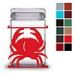 620022 - Crab 1.5-Quart Glass and Metal Kitchen Canister - Choose Color