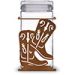 620063R - Cowboy Boots 2-Quart Glass and Metal Kitchen Canister in Rust Patina